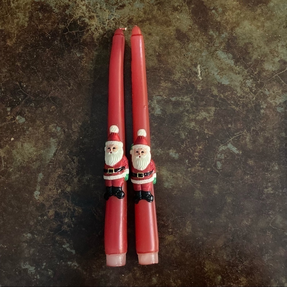 New Old Stock Vintage 10” Santa Candles